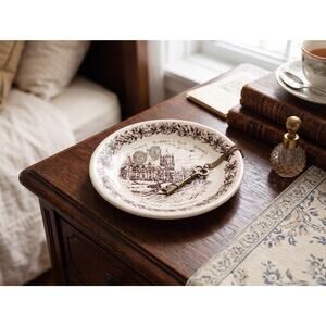 Vintage Wood & Sons English Ironstone 4" Dish -Le Vieux Quebec Chateau Frontenac